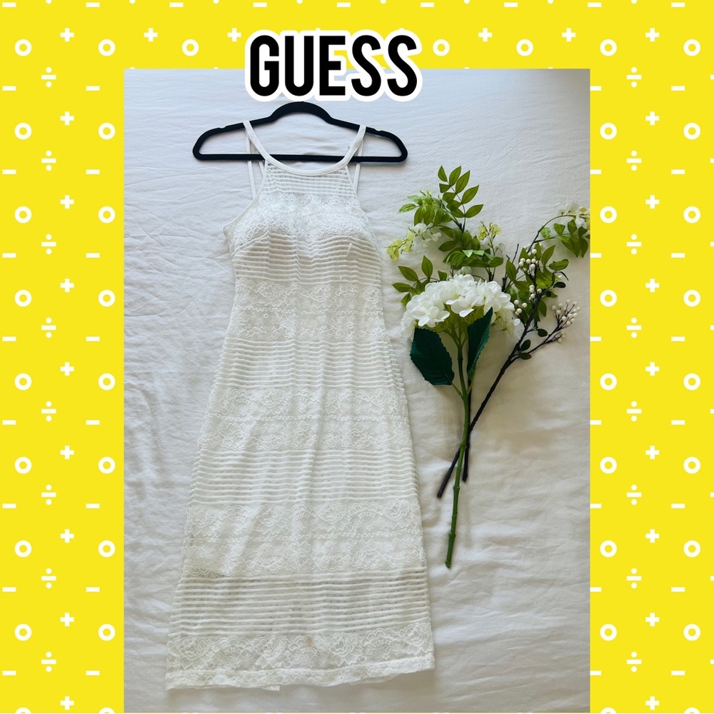 Guess white lace dress